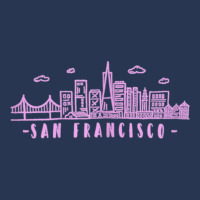 Womens San Francisco California Pink Vintage Skyline Men Denim Jacket | Artistshot