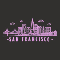 Womens San Francisco California Pink Vintage Skyline Champion Hoodie | Artistshot