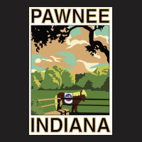 Pawnee Indiana Poster Green Funny (1) T-shirt | Artistshot