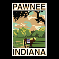 Pawnee Indiana Poster Green Funny (1) V-neck Tee | Artistshot