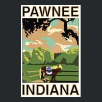 Pawnee Indiana Poster Green Funny (1) Crewneck Sweatshirt | Artistshot