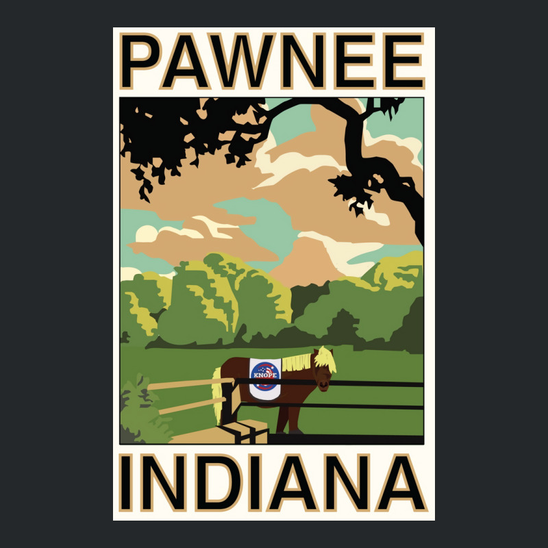 Pawnee Indiana Poster Green Funny (1) Crewneck Sweatshirt | Artistshot