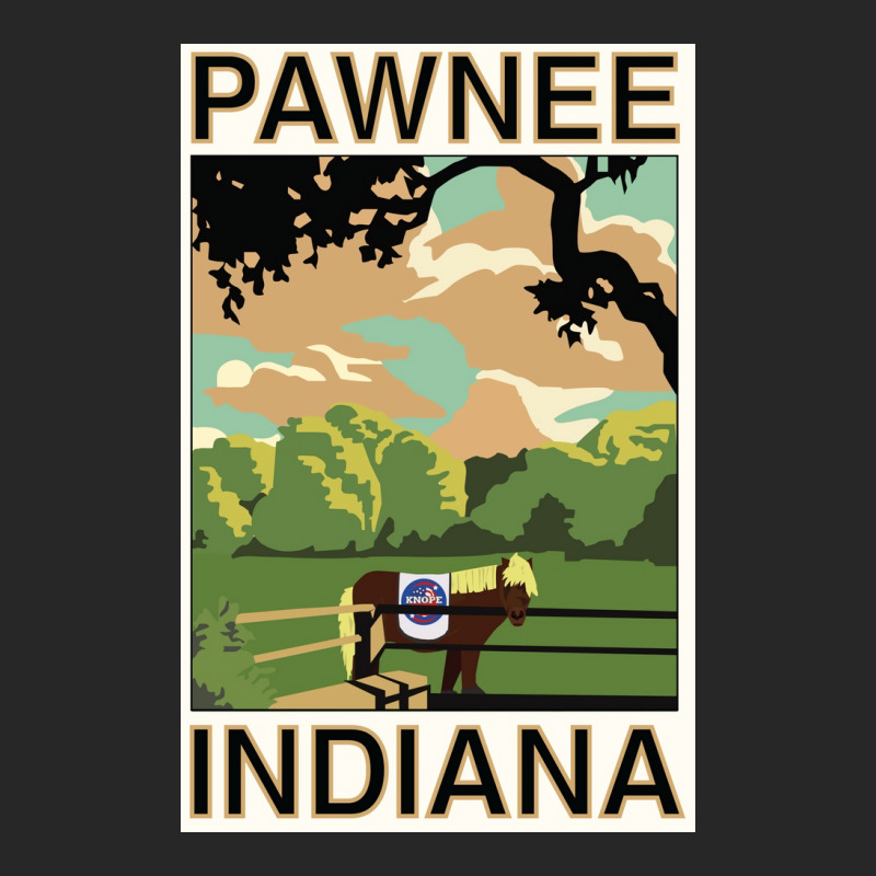 Pawnee Indiana Poster Green Funny (1) Men's T-shirt Pajama Set | Artistshot