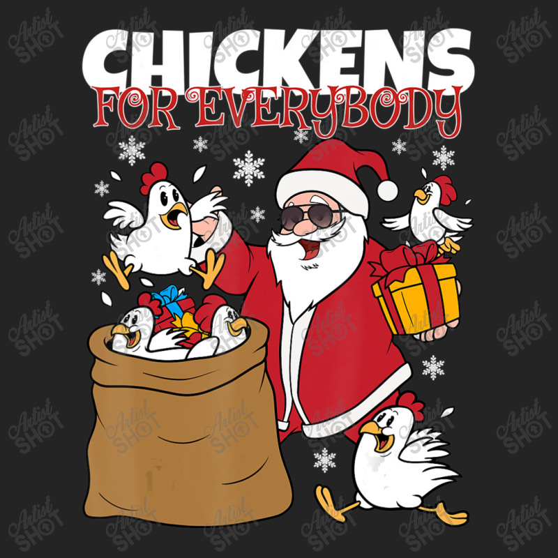 Chickens For Everybody Santa Christmas Chicken 3/4 Sleeve Shirt | Artistshot