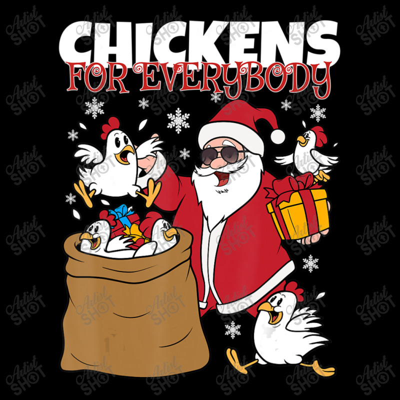 Chickens For Everybody Santa Christmas Chicken Fleece Short | Artistshot