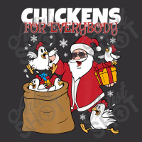 Chickens For Everybody Santa Christmas Chicken Vintage Hoodie And Short Set | Artistshot