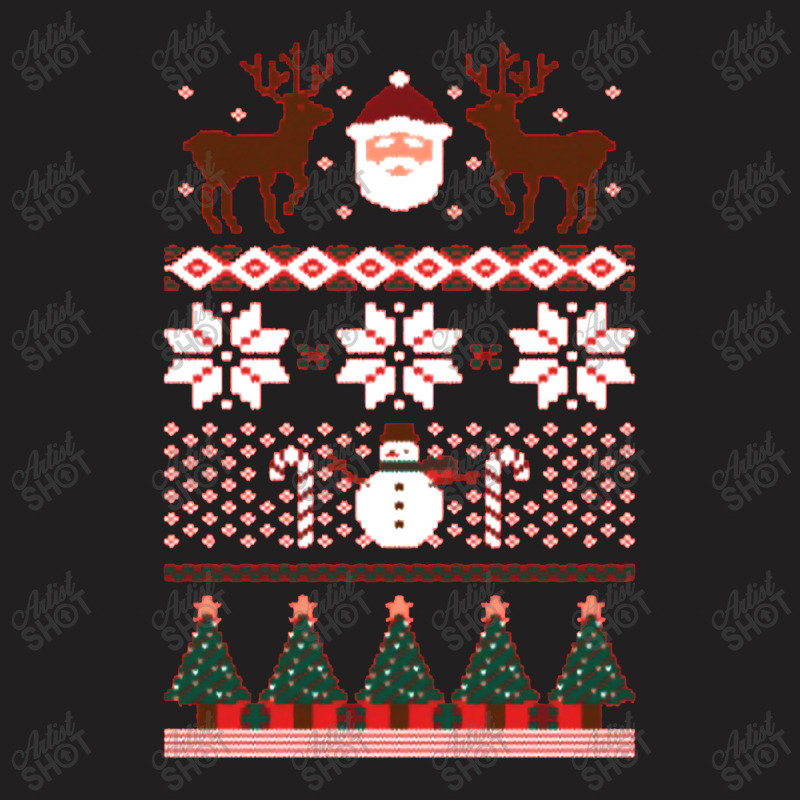 Ugly Christmas Santa Rudolph T-shirt | Artistshot