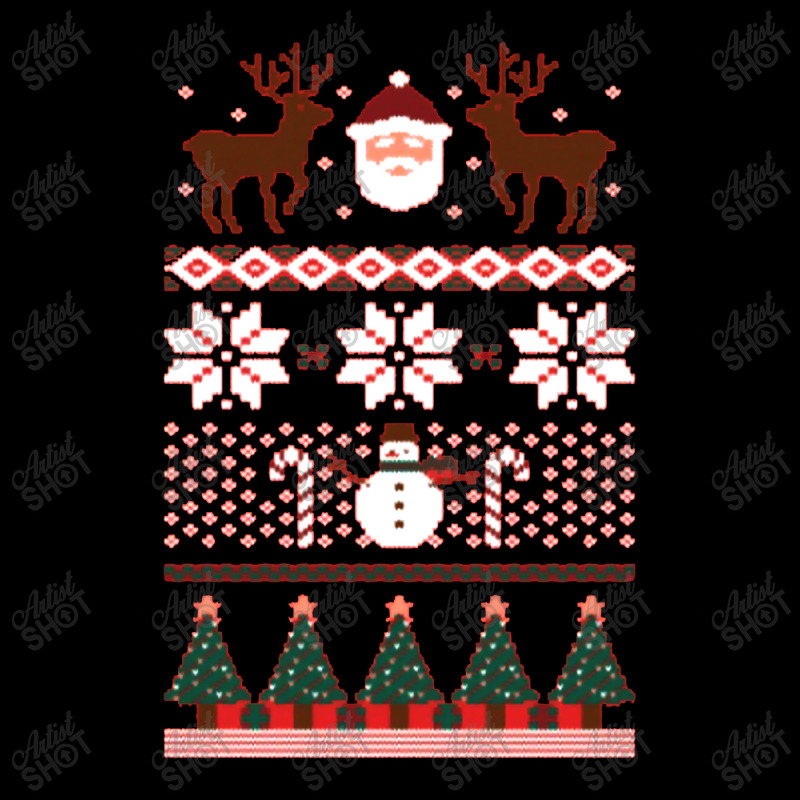 Ugly Christmas Santa Rudolph Fleece Short | Artistshot