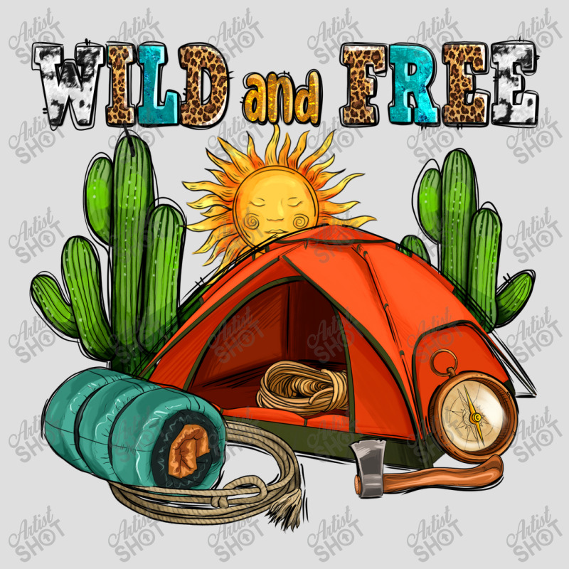 Wild And Free Camp V-neck Tee | Artistshot