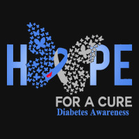 Diabetes Awareness T  Shirt Hope For A Cure  Butterfly Gift Diabetes A Round Patch | Artistshot