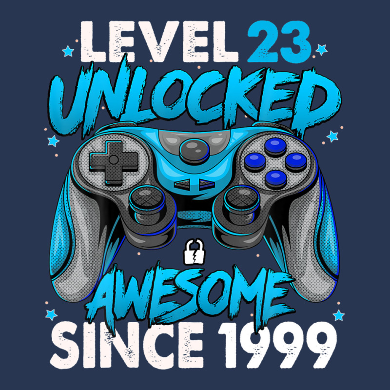 Level 23 Unlocked Awesome Since 1999 23rd Birthday Gaming Men Denim Jacket | Artistshot