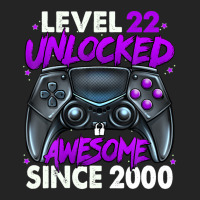 Level 22 Unlocked Awesome Since 2000 22nd Birthday Gaming 3/4 Sleeve Shirt | Artistshot