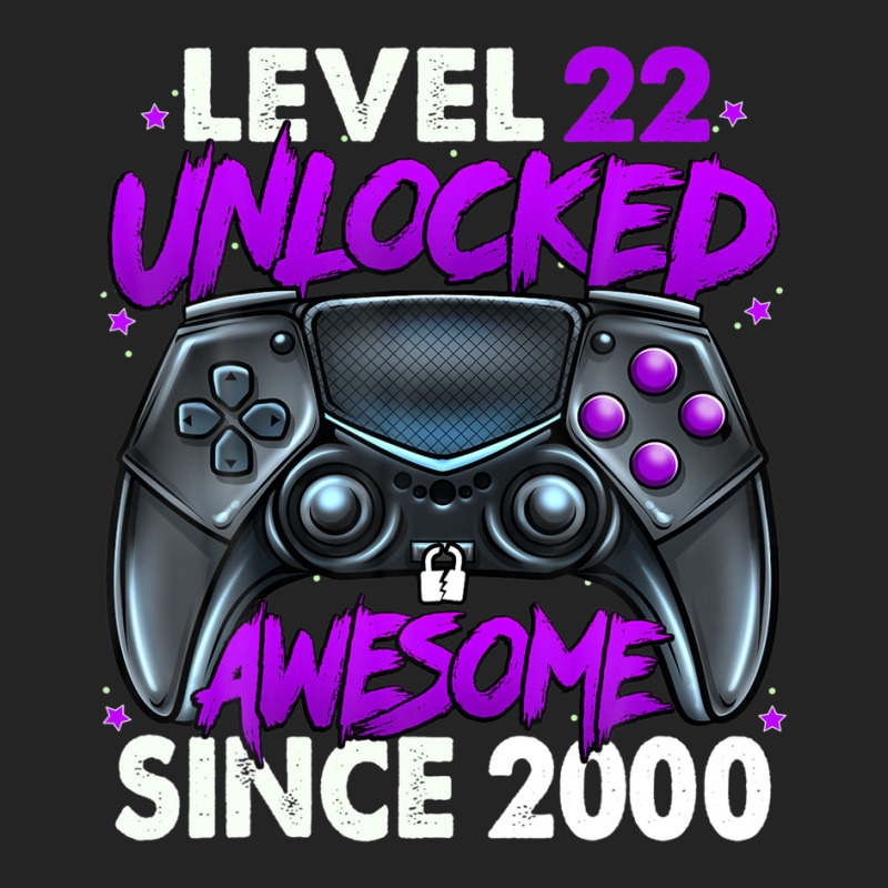 Level 22 Unlocked Awesome Since 2000 22nd Birthday Gaming 3/4 Sleeve Shirt | Artistshot