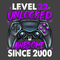 Level 22 Unlocked Awesome Since 2000 22nd Birthday Gaming Vintage T-shirt | Artistshot