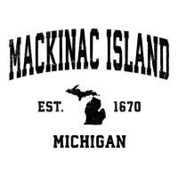 Mackinac Island Michigan Mi Vintage Sports Design Black Prin Sweatshir Women's Pajamas Set | Artistshot