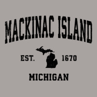 Mackinac Island Michigan Mi Vintage Sports Design Black Prin Sweatshir Racerback Tank | Artistshot