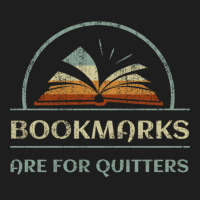 Vintage Bookmarks Are For Quitters Reading Book Distressed Pullover Ho Classic T-shirt | Artistshot