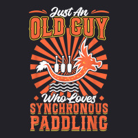 Just An Old Guy Who Loves Synchronous Paddling   Dragon Boat T Shirt Unisex Sherpa-lined Denim Jacket | Artistshot