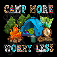 Camp More Worry Less V-neck Tee | Artistshot