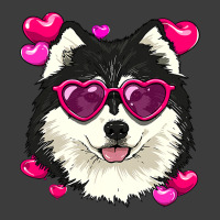 Valentines Day Alaskan Malamute Heart Couples Sled Dog Lover174.png Men's Polo Shirt | Artistshot