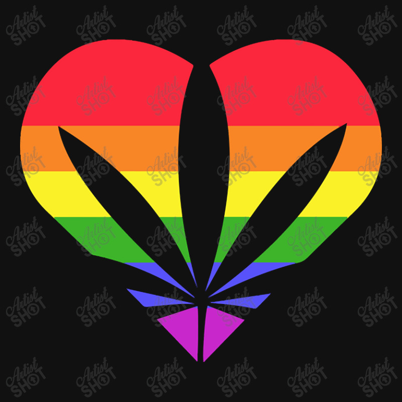 Limited Edition Pride Weed Heart Portrait Canvas Print | Artistshot