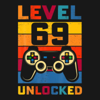 Level 69 Unlocked Shirt 69th Birthday Matching Video Game Flannel Shirt | Artistshot