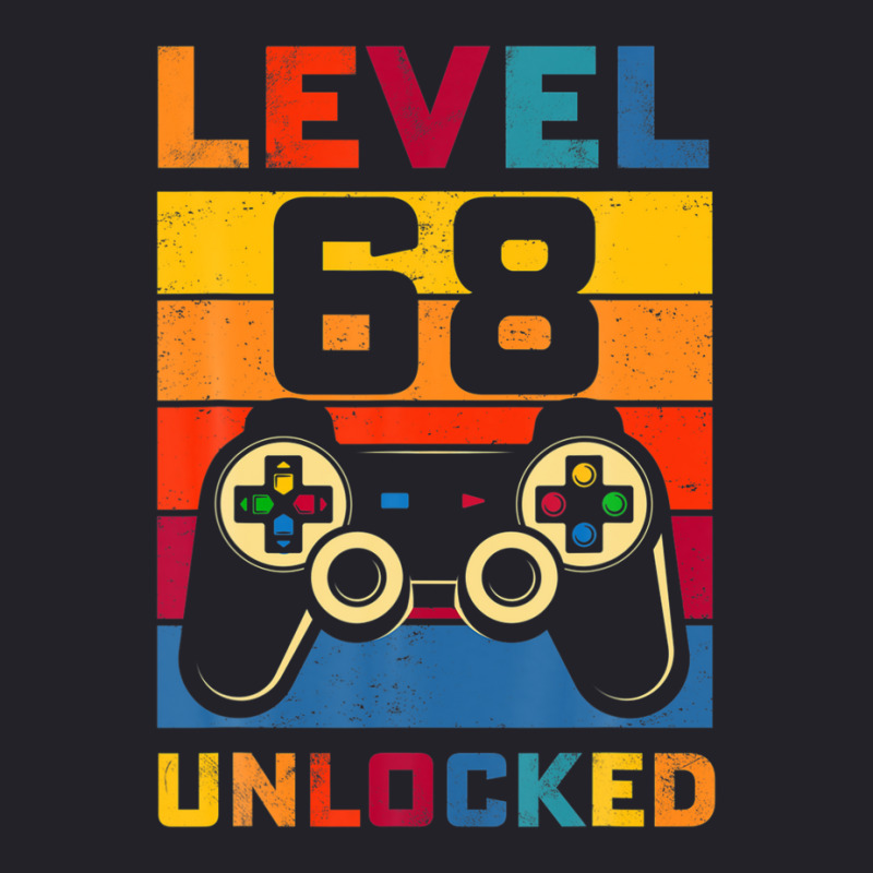 Level 68 Unlocked Shirt 68th Birthday Matching Video Game Unisex Sherpa-lined Denim Jacket | Artistshot