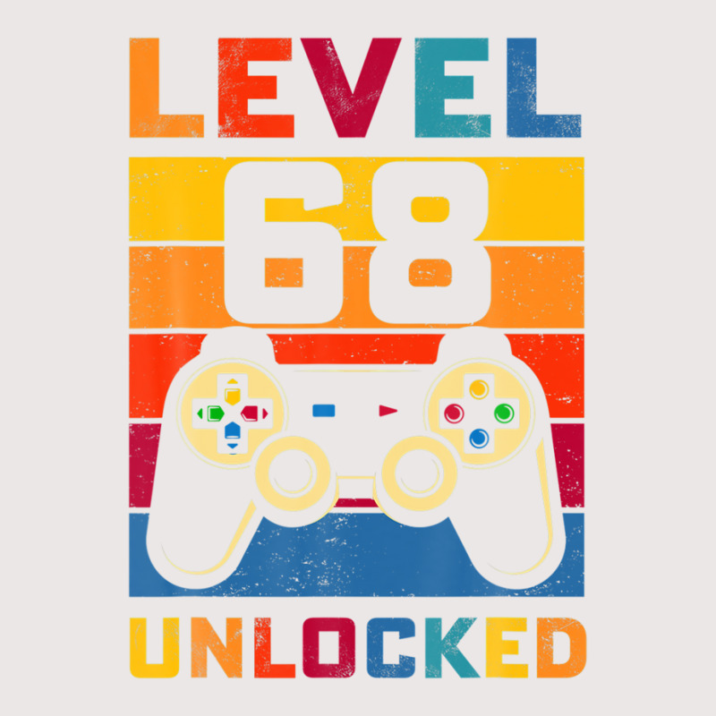 Level 68 Unlocked Shirt 68th Birthday Matching Video Game Pocket T-shirt | Artistshot