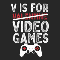 Funny Valentine's Day V Is For Video Games Gamer Boys Men Men's T-shirt Pajama Set | Artistshot