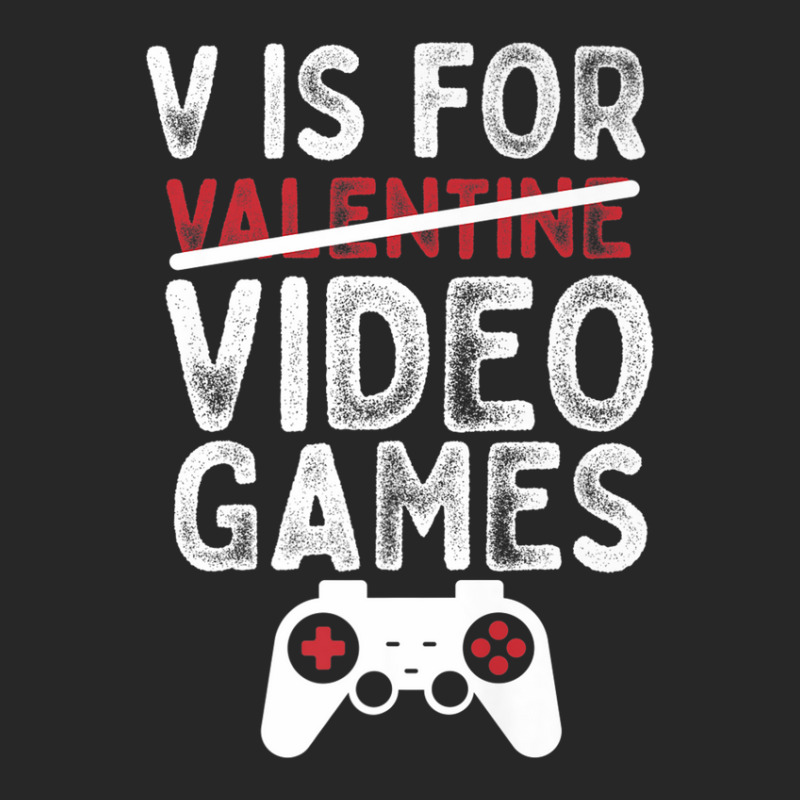 Funny Valentine's Day V Is For Video Games Gamer Boys Men Men's T-shirt Pajama Set | Artistshot