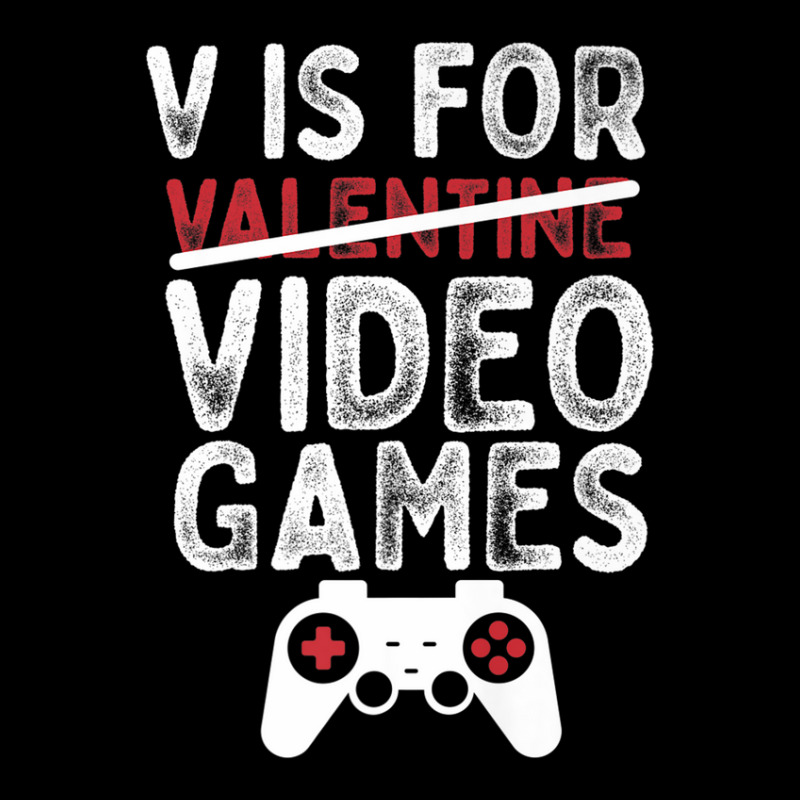 Funny Valentine's Day V Is For Video Games Gamer Boys Men Men's 3/4 Sleeve Pajama Set | Artistshot