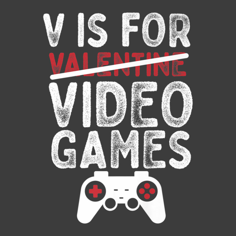 Funny Valentine's Day V Is For Video Games Gamer Boys Men Men's Polo Shirt | Artistshot