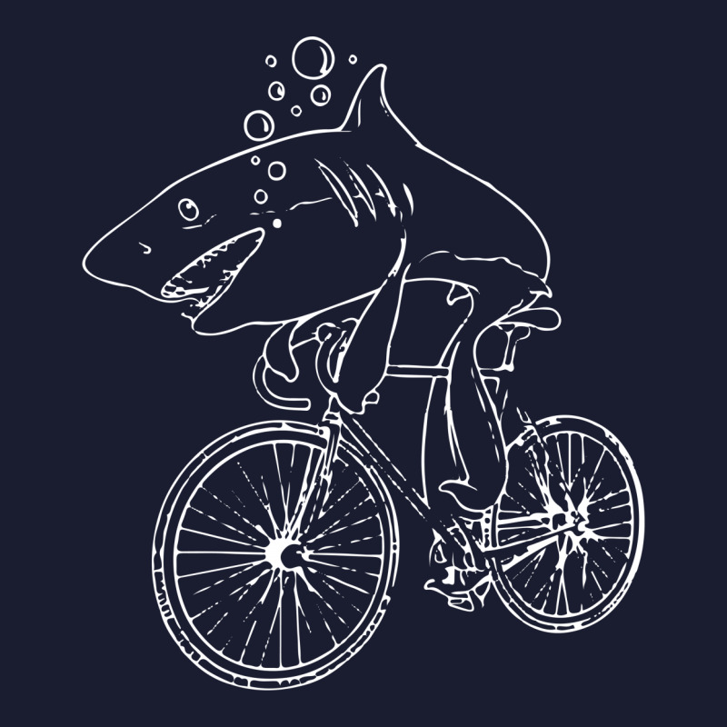 Custom Shark Riding Bicycle Bike Funny Women's V-neck T-shirt By Mdk ...