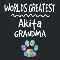 Hot Trend Worlds Greatest Akita Grandma Cute Dog Paw Print Pet Love Crewneck Sweatshirt | Artistshot