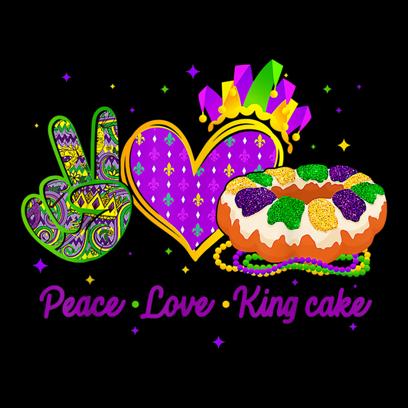 Peace Love King Cake Funny Mardi Gras Party Carnival Gifts T Shirt Kids Cap | Artistshot