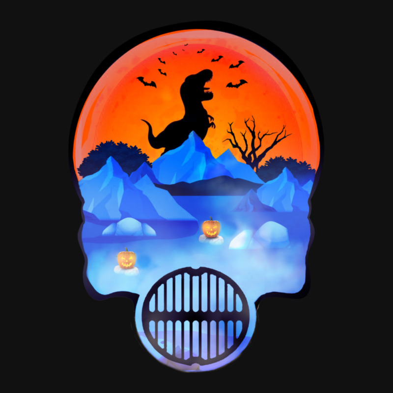 Dinosaur Skeleton Pumpkin For Halloween Graphic T-shirt | Artistshot