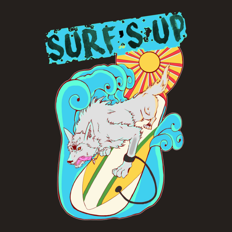 Surfing Wolfy Tank Top | Artistshot