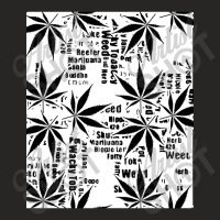 Trending Black And White Weed Graphic Ladies Fitted T-shirt | Artistshot