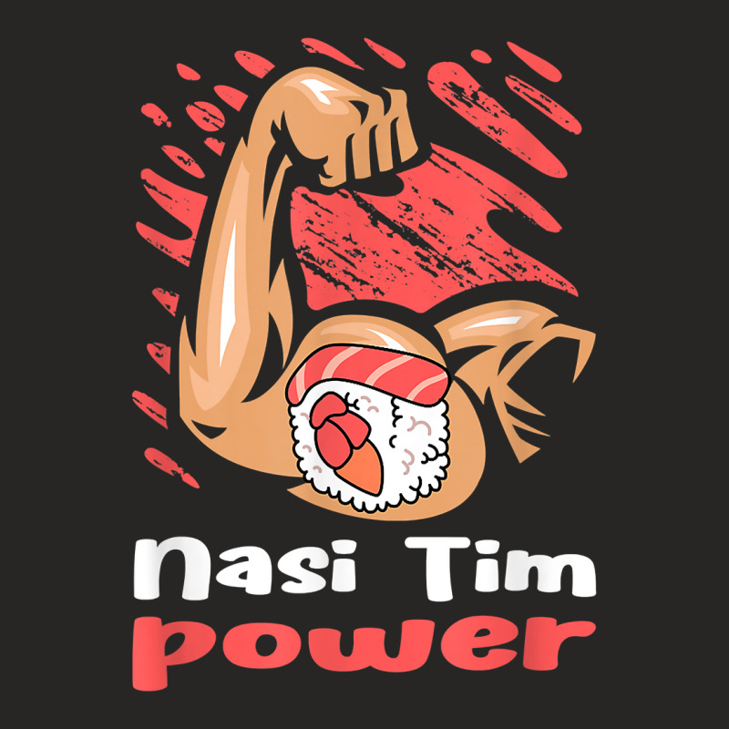 Nasi Tim Power Workout Funny Gym Humor Steamed Chicken Rice T Shirt Ladies Fitted T-Shirt by tawny4okburd | Artistshot