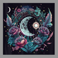 Moon & Celestial Symbols Cosmic Flowers Digital Painting T Shirt Women's V-neck T-shirt | Artistshot