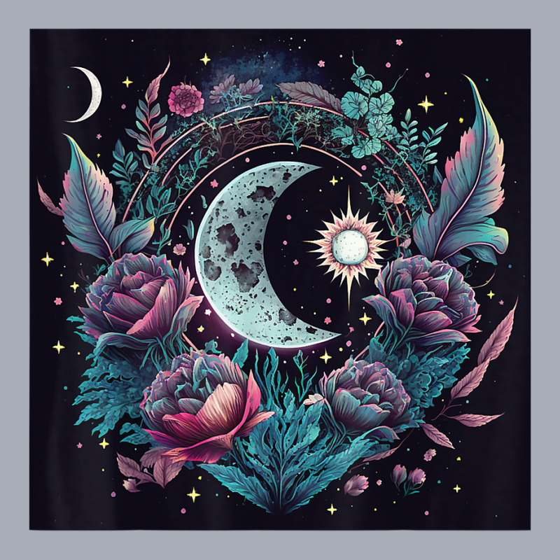 Moon & Celestial Symbols Cosmic Flowers Digital Painting T Shirt Tank Dress by noelenedh2mar | Artistshot