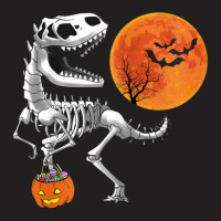 Halloween Dinosaur T Rex Skeleton Scary Boys Kids Teens T-shirt | Artistshot