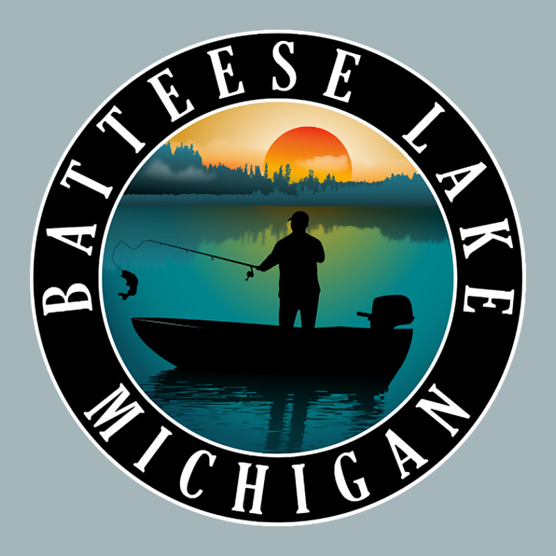 Limited Edition Batteese Lake Fishing Michigan Sunset Unisex Sherpa-lined Denim Jacket | Artistshot