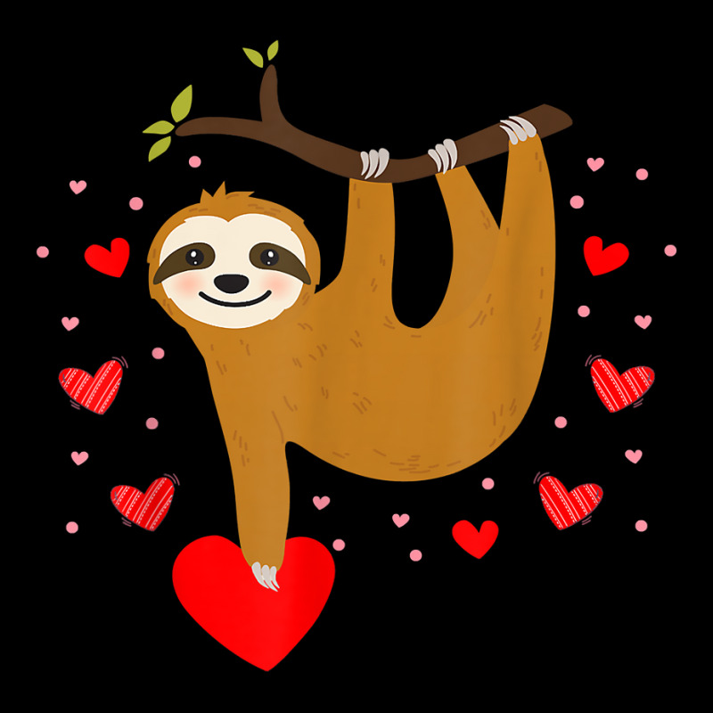 Sloth Valentine's Day T Shirt For Kids Girls Women Heart T Shirt Oval ...