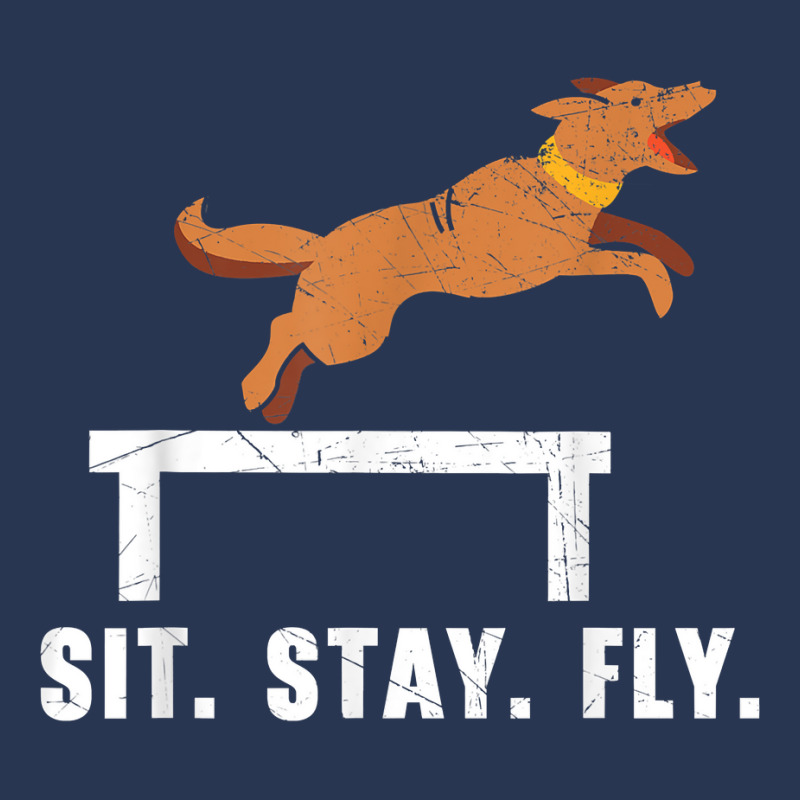 Sit Stay Fly Dock Diving Canine Water Sport Dock Diver T Shirt Ladies Denim Jacket by kylrahal8pot | Artistshot