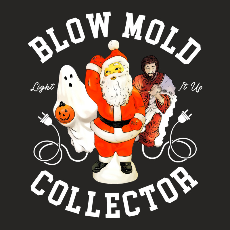 Blow Mold Collector Light It Up Christmas Halloween Long Sleeve T Shir Ladies Fitted T-Shirt by dorman | Artistshot