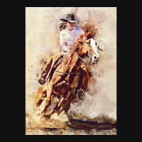 Hot Trend Cowgirl  Rides Galloping Horse Landscape Canvas Print | Artistshot