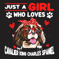 Just A Girl Who Loves Dogs T  Shirt Vintage Just A Girl Who Love Caval T-shirt | Artistshot