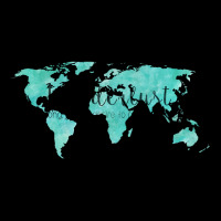 Wanderlust Definition On Teal World Map Pocket T-shirt | Artistshot