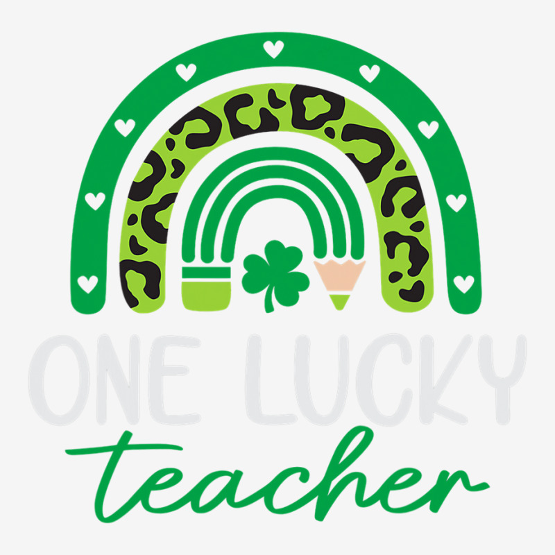 One Lucky Teacher Rainbow Teacher Gift St Patricks Day Round Patch By
